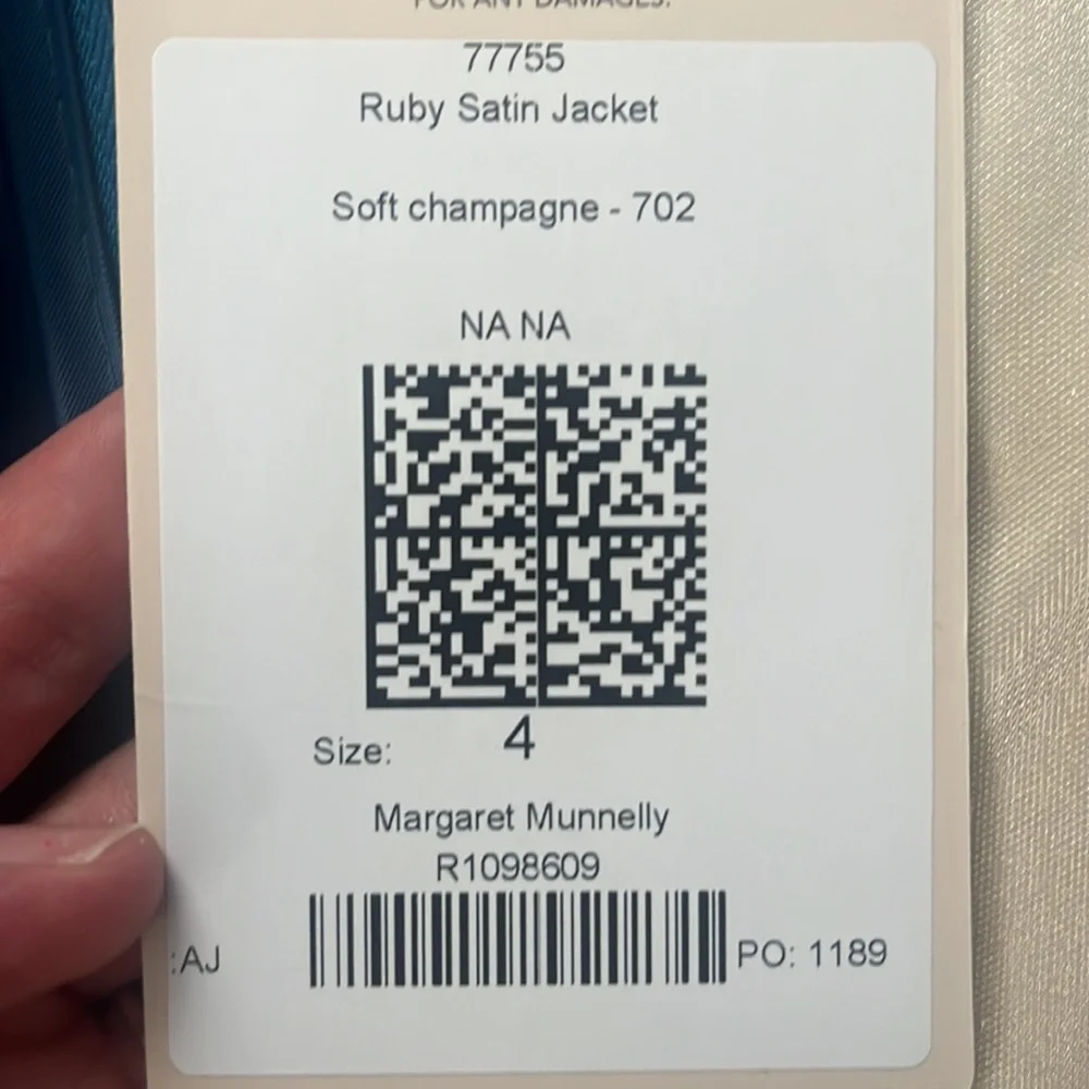 NWT Satin Jacket - Picture 3 of 3